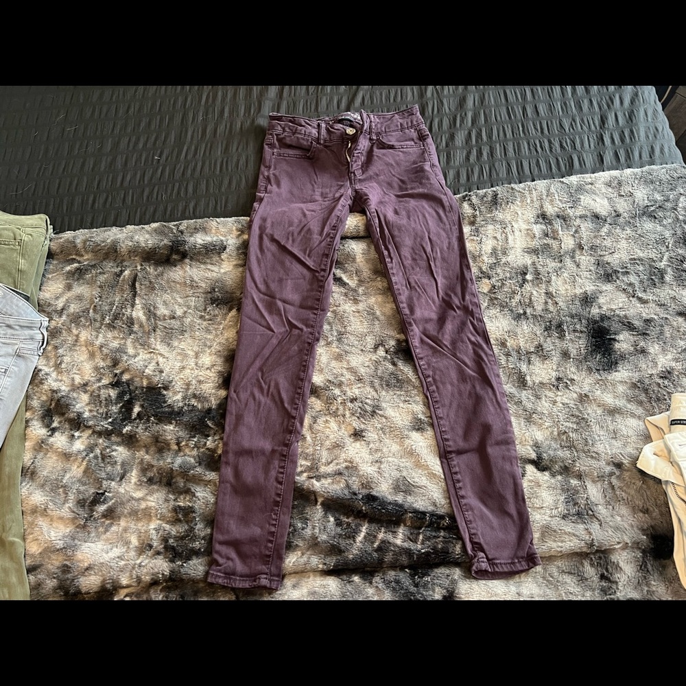 American Eagle Outfitters Maroon Jeggings